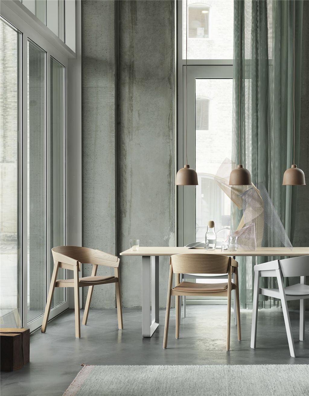 Muuto Cover Chair 7070 Table Grain Pendant Lamp Corky